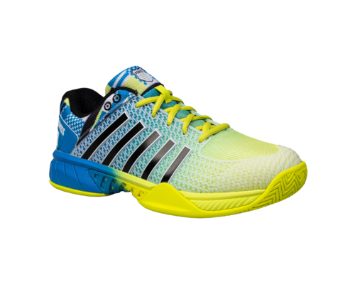 K-Swiss Men's Express Light Pickleball Brilliant Blue Optic Yellow Shoes