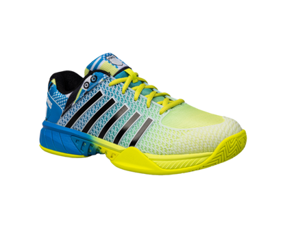 K-Swiss Men's Express Light Pickleball Brilliant Blue Optic Yellow Shoes