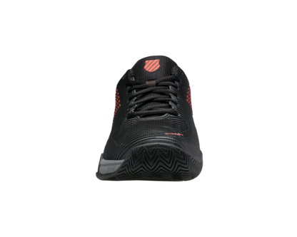 K-Swiss Men's Hypercourt Express 2 2E Jet Black Steel Gray Spicy Orange Shoes