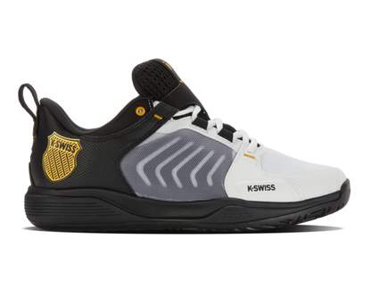 K-Swiss Men's Ultrashot Team White Moonless Night Amber Yellow Shoes