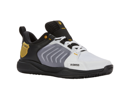 K-Swiss Men's Ultrashot Team White Moonless Night Amber Yellow Shoes