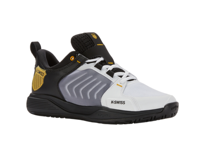 K-Swiss Men's Ultrashot Team White Moonless Night Amber Yellow Shoes