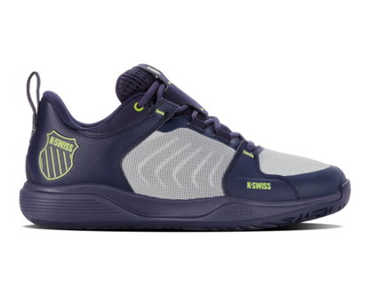 K-Swiss Men's Ultrashot Team Peacoat Gray Violet Lime Green Shoes