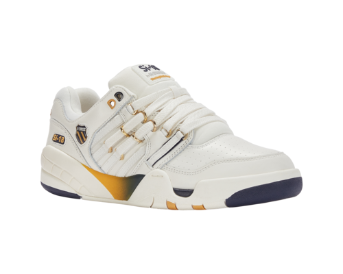 K-Swiss Men's Si-18 Premier Snow White Navy Honey Gold Shoes