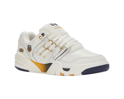 K-Swiss Men's Si-18 Premier Snow White Navy Honey Gold Shoes