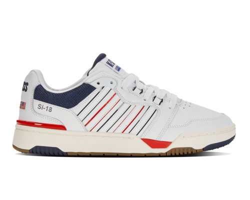 K-Swiss Men's Si-18 Rival Brilliant White Navy Red Shoes