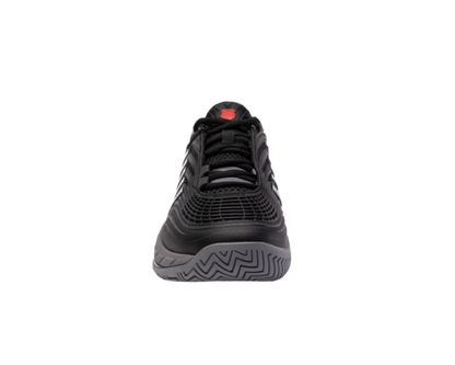 K-Swiss Men's Hypercourt Supreme 2 Black Steel Gray Firey Red Shoes