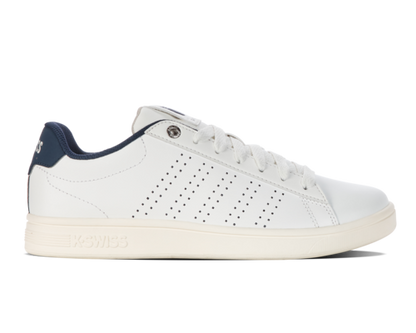 K-Swiss Men's Base Court Brilliant White Stratified Sea Rainy Day Shoes