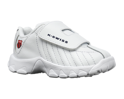 K-Swiss Kids St329 Strap White Navy Red Shoes