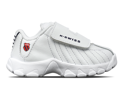 K-Swiss Kids St329 Strap White Navy Red Shoes