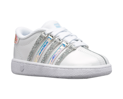 K-Swiss Kids Classic Vn White Sparkling Mermaid Shoes