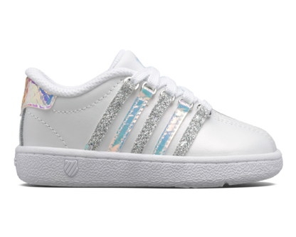 K-Swiss Kids Classic Vn White Sparkling Mermaid Shoes