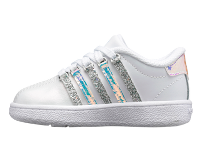 K-Swiss Kids Classic Vn White Sparkling Mermaid Shoes