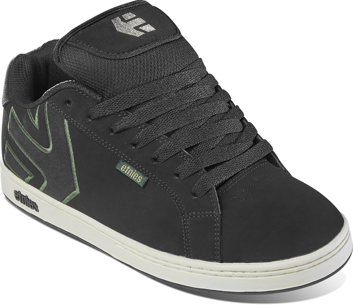 Etnies Mens Fader Black Green Shoes