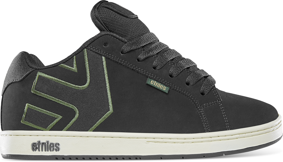 Etnies Mens Fader Black Green Shoes