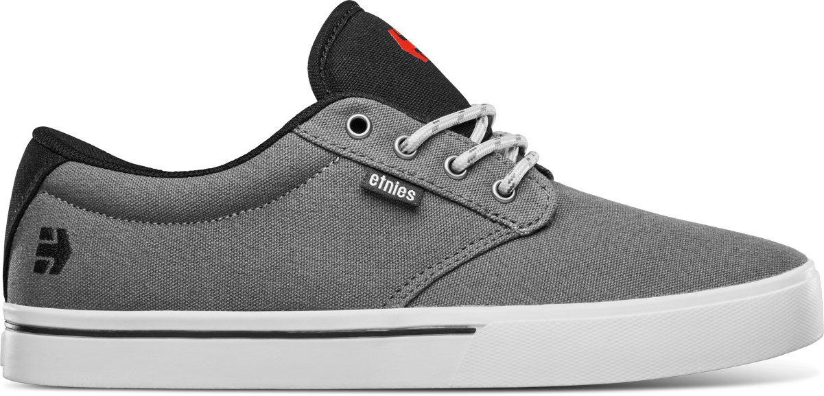 Etnies Mens Jameson 2 Eco Dark Grey Black Red Shoes