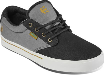 Etnies Mens Jameson 2 Eco Black Dark Grey Gold Shoes