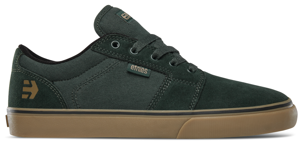 Etnies Mens Barge Ls Green Gum Shoes