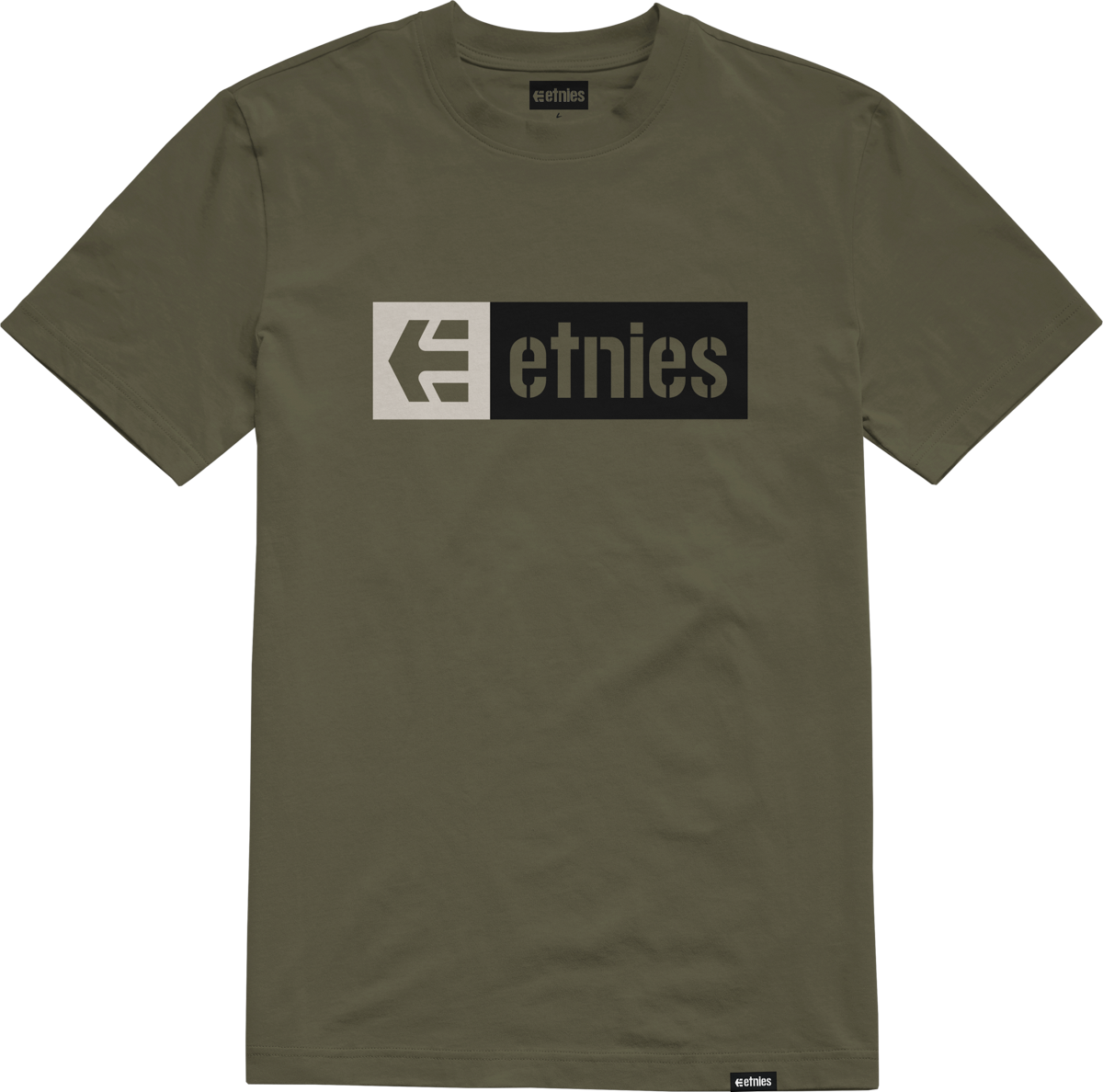 Etnies Mens New Box Tee Military T-Shirt