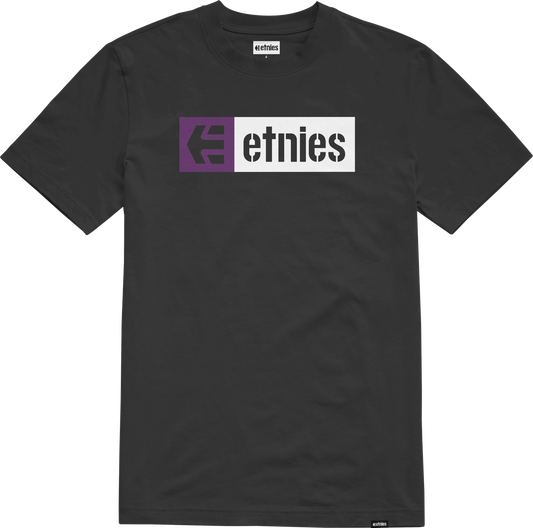 Etnies Mens New Box Tee Black Purple T-Shirt