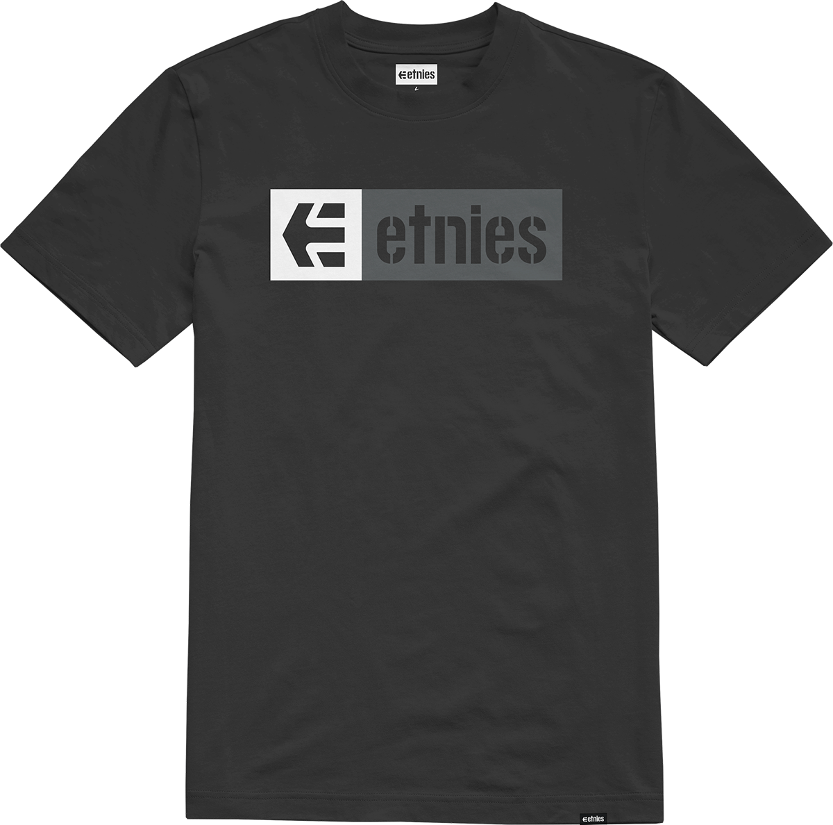 Etnies Mens New Box Tee Black Grey White T-Shirt