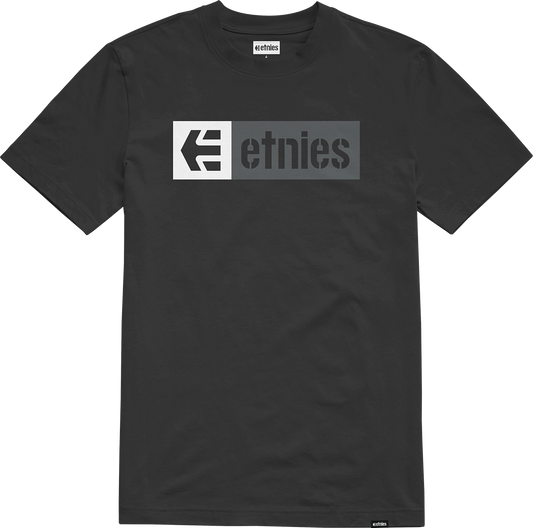 Etnies Mens New Box Tee Black Grey White T-Shirt