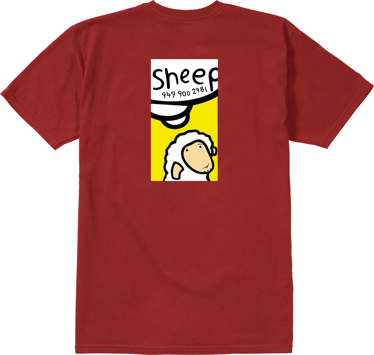 Etnies Mens Sheep Pocket Red T-Shirt