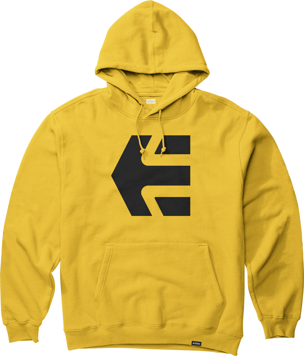 Etnies Mens Classic Icon Pullover Yellow Hoodie