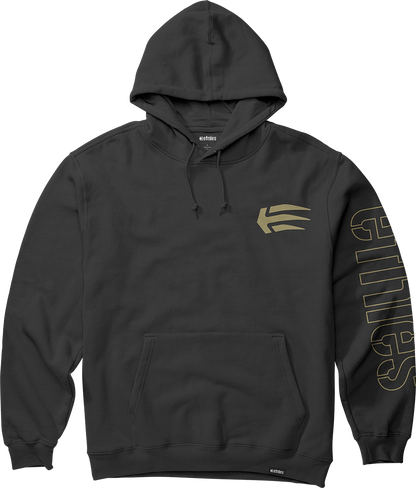 Etnies Mens Joslin Pullover Black Gold Hoodie