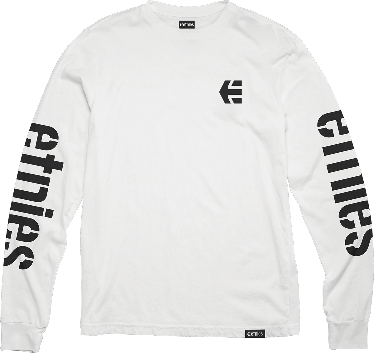 Etnies Mens Icon L/S Tee White Black T-Shirt