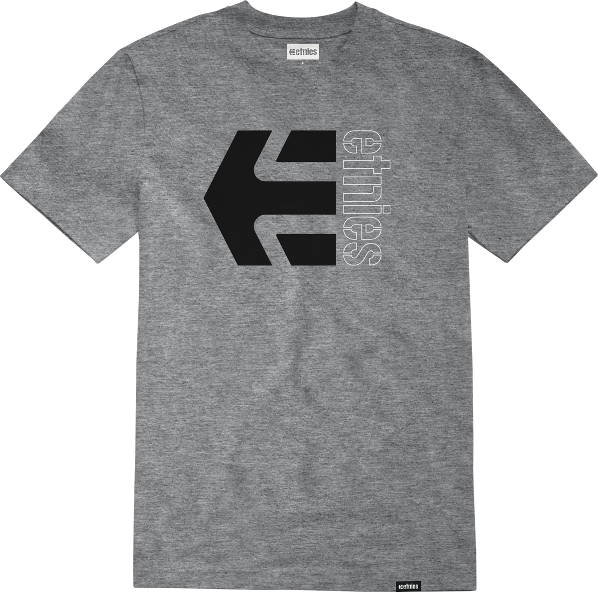 Etnies Mens Corp Combo Tee Grey Black White T-Shirt