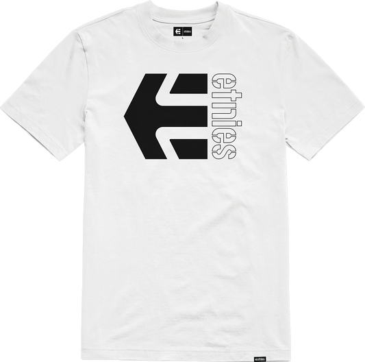 Etnies Mens Corp Combo Tee White Black T-Shirt