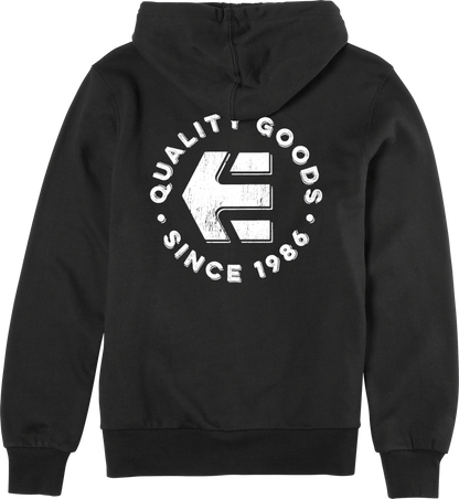 Etnies Mens Since 1986 Zip Up Black White Hoodie