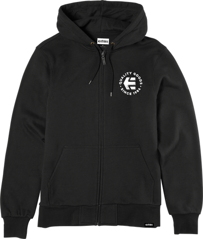 Etnies Mens Since 1986 Zip Up Black White Hoodie