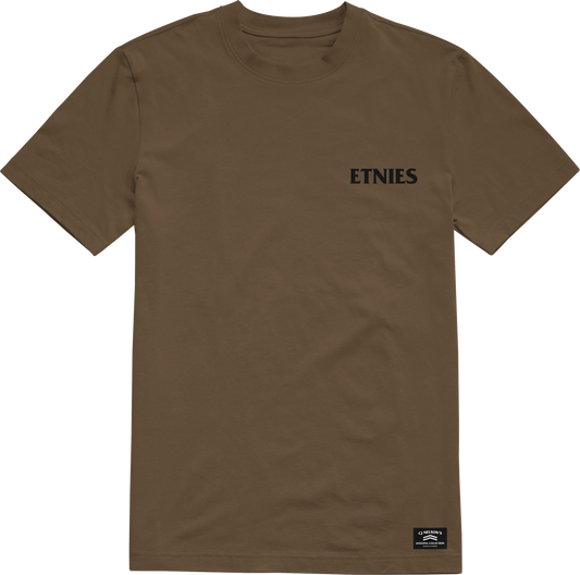 Etnies Mens Dystopia Font Tee Brown T-Shirt