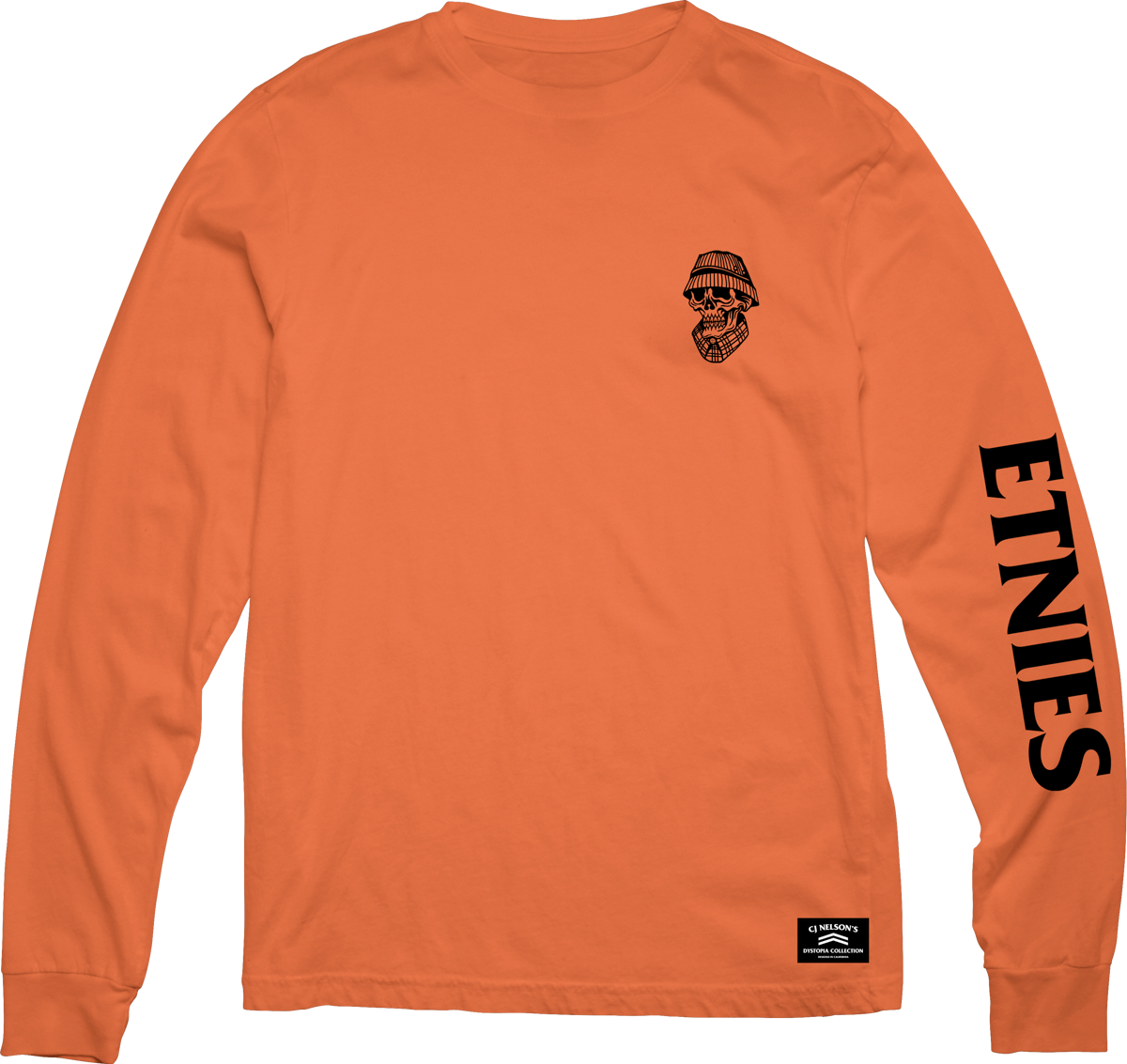 Etnies Mens Dystopia L/S Tee Orange T-Shirt
