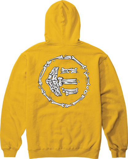 Etnies Mens Etnies Bones Pullover Yellow Hoodie