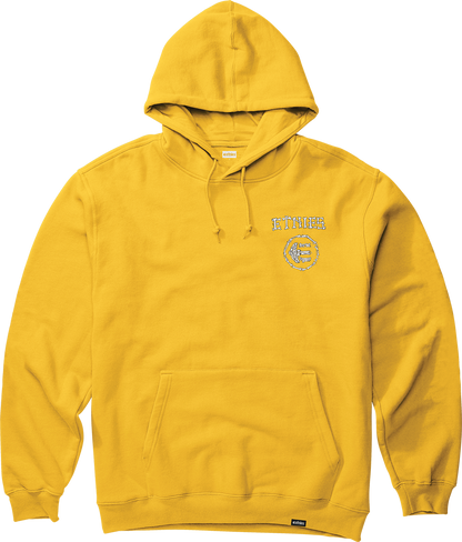 Etnies Mens Etnies Bones Pullover Yellow Hoodie