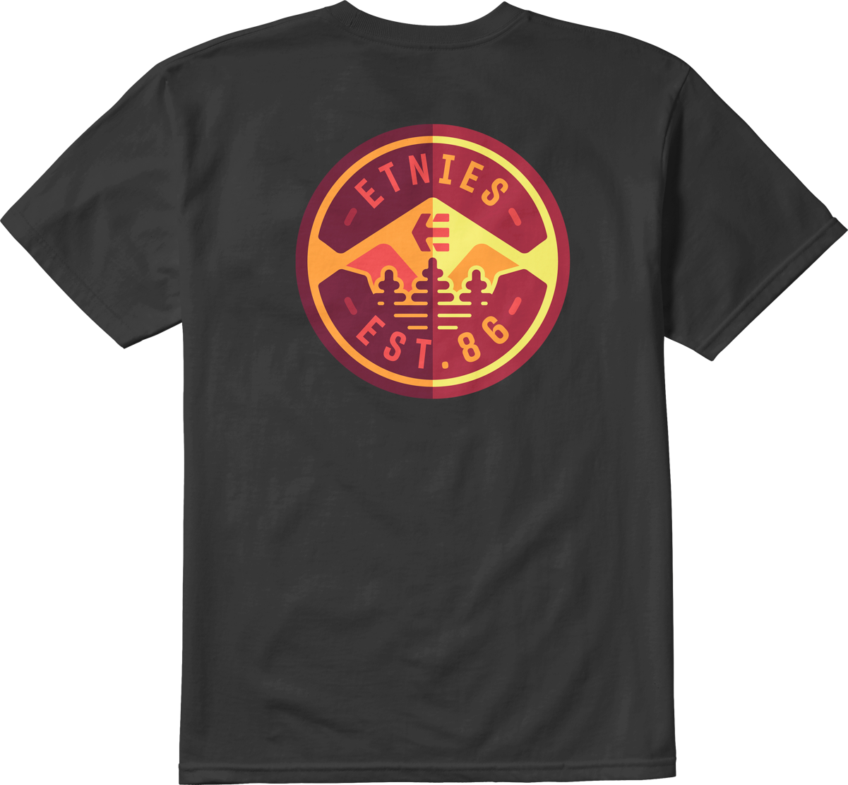 Etnies Mens 3 Pines Tee Black T-Shirt