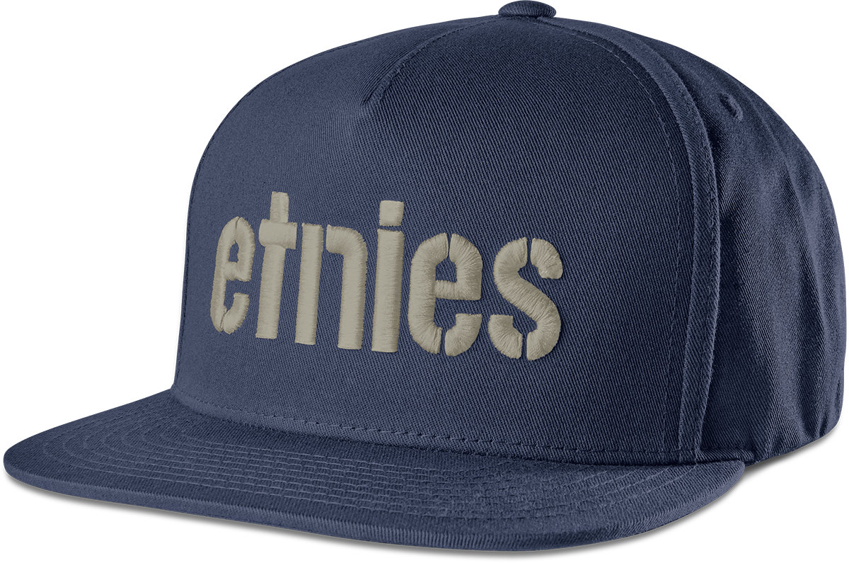 Etnies Mens Corp Snapback Navy Tan Hat