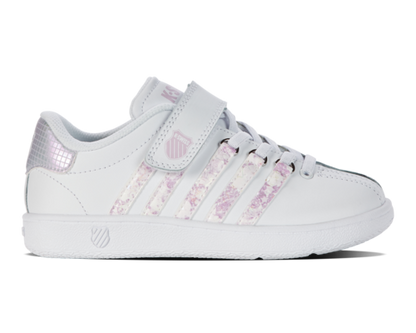 K-Swiss Kids Little Classic Vn Velcro White Lilac Snow Shoes