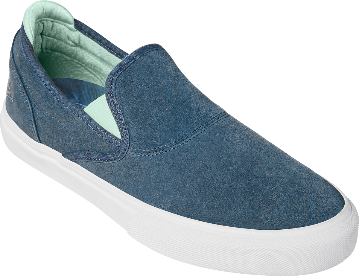 Emerica Mens Wino G6 Slip-On Grey Light Grey Shoes