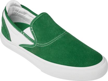 Emerica Mens Wino G6 Slip-On Green White Gum Shoes