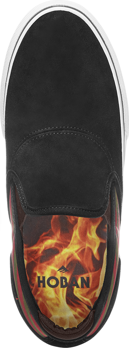 Emerica Mens Wino G6 Slip-On X Braden Hoban Black Olive Red Shoes