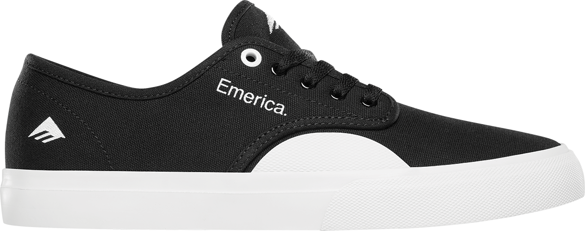 Emerica Mens Wino Standard Black White Gum Shoes