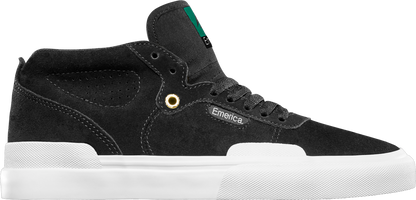 Emerica Mens Pillar Black White Gold Shoes