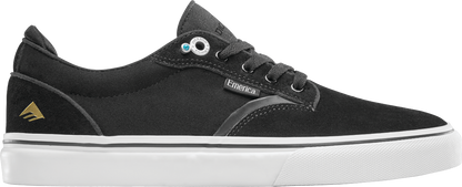 Emerica Mens Dickson Black White Gold Shoes