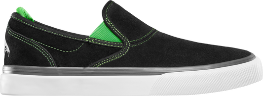 Emerica Mens Wino G6 Slip-On X Creature Black Green Shoes