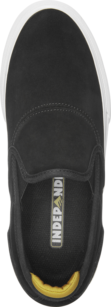 Emerica Mens Wino G6 Slip-On X Independent Black Shoes