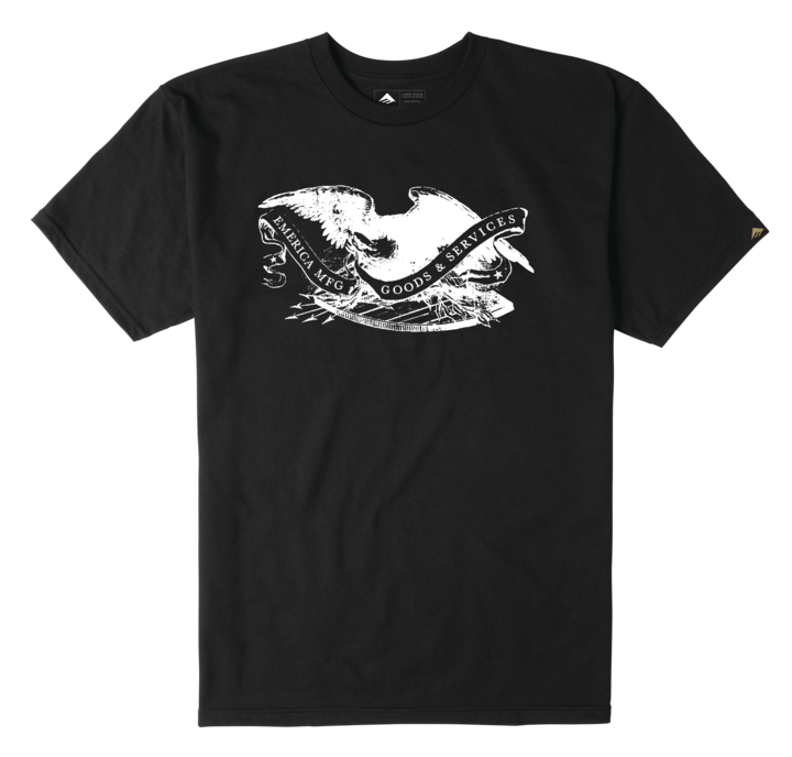 Emerica Mens Eagle Banner Tee Black T-Shirt